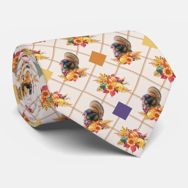 Thanksgiving Turkey Neck Tie (Rolled)