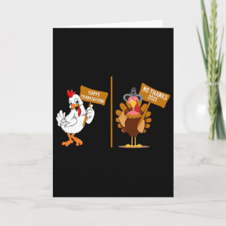 Thanksgiving Turkey No Thanks Grumpy Halloween Fun Card
