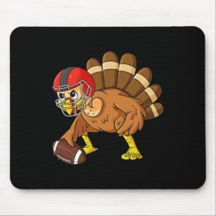 Thanksgiving Turkey Offensive Center Football Boys Mouse Mat