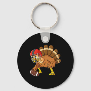 Thanksgiving Turkey Offensive Centre Football Boys Key Ring