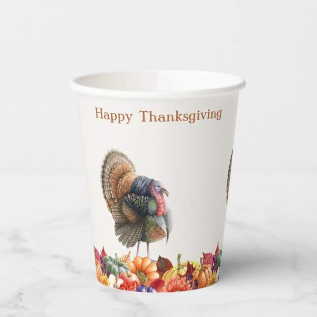 Thanksgiving Turkey Paper Cups (Left)
