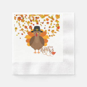 Thanksgiving Turkey Paper Napkins/Cocktail Napkin