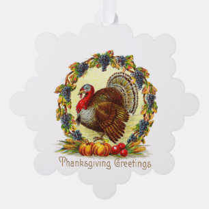 Thanksgiving Turkey Paper Ornament Card