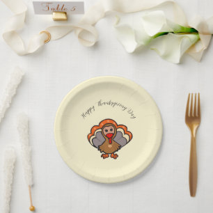 Thanksgiving turkey paper plate