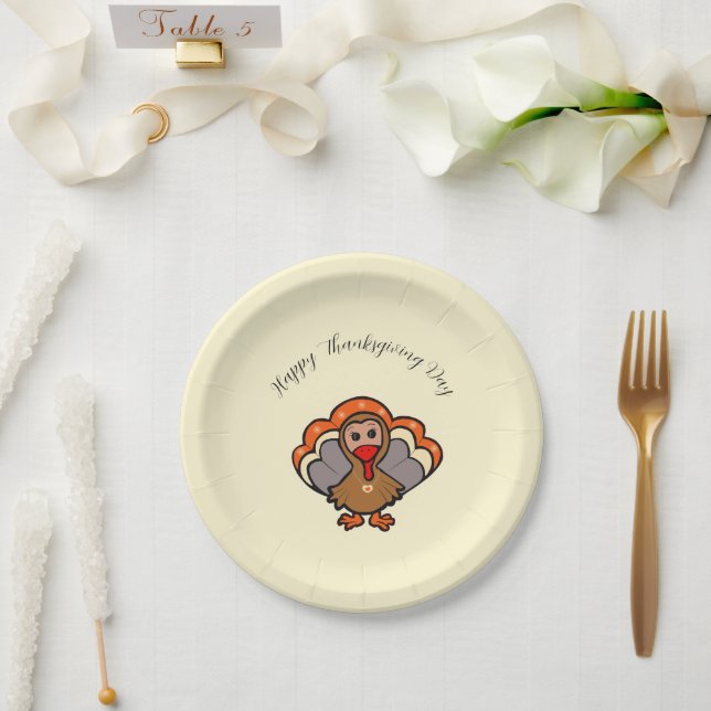 Thanksgiving turkey paper plate (Wedding)