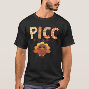 Thanksgiving Turkey PICC Nurse Vascular Access Tea T-Shirt