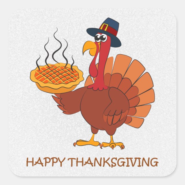 Thanksgiving Turkey & Pie Stickers (Front)