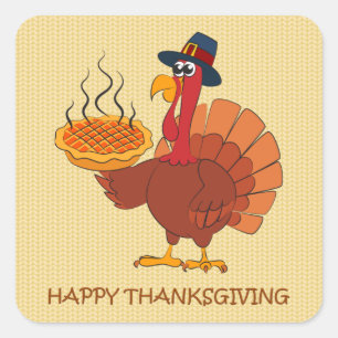 Thanksgiving Turkey & Pie Stickers