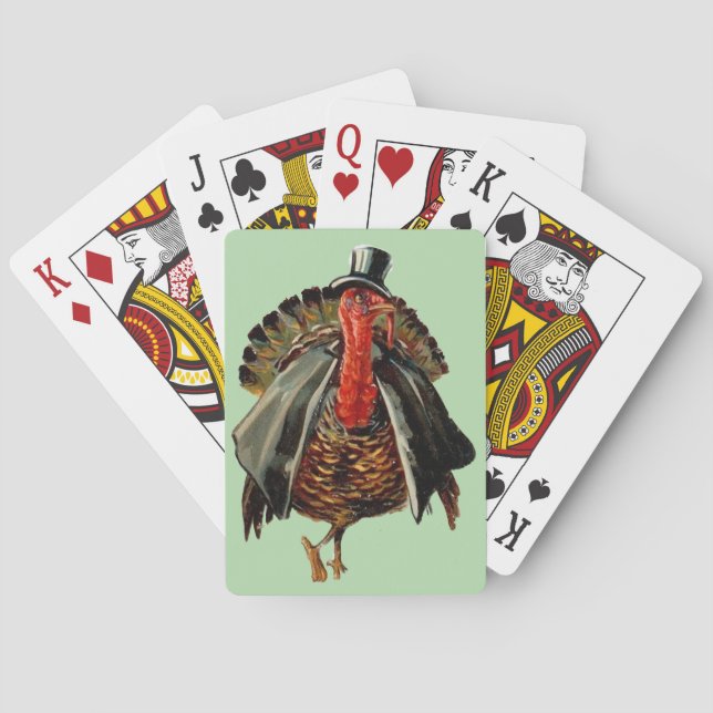 THANKSGIVING TURKEY  PLAYING CARDS (Back)