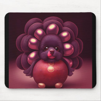 Thanksgiving Turkey-Poodle Hybrid Creature Mouse Mat