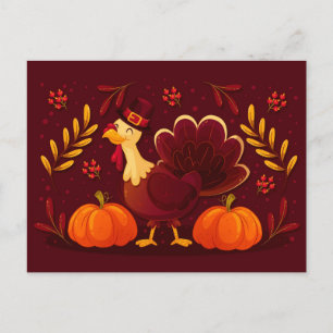 Thanksgiving Turkey Postcard