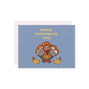 Thanksgiving turkey postcard