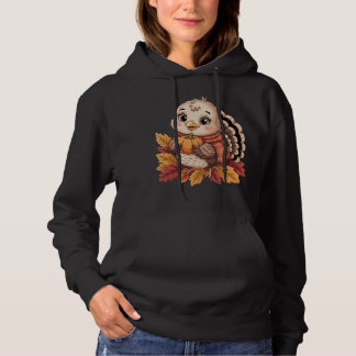 Thanksgiving turkey pumpkin fall leaves hoodie