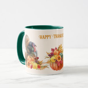 Thanksgiving Turkey Pumpkins Mug