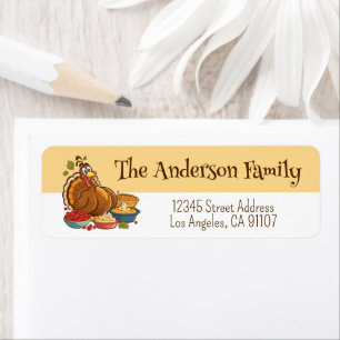 Thanksgiving Turkey Return Address Labels