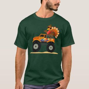 Thanksgiving Turkey Riding Monster Truck Shirt
