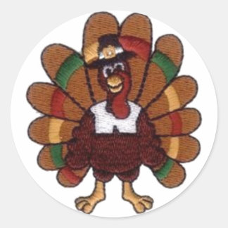 Thanksgiving Turkey Round Stickers
