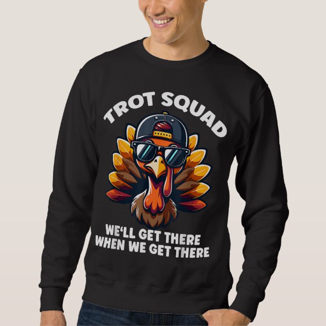 Thanksgiving Turkey Running Outfit Gear Costume Tu Sweatshirt (Front)