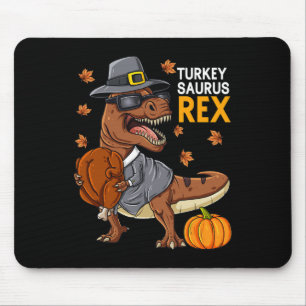 Thanksgiving Turkey Saurus T Rex Pilgrim Dinosaur  Mouse Mat