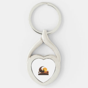 Thanksgiving Turkey Silhouette – Sunset Harvest Sc Key Ring