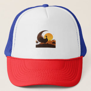 Thanksgiving Turkey Silhouette – Sunset Harvest Sc Trucker Hat