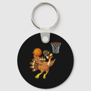 Thanksgiving Turkey Sketll Player Fun Boys Girls K Key Ring