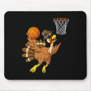 Thanksgiving Turkey Sketll Player Funny Boys Girls Mouse Mat
