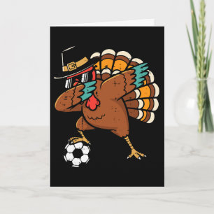 Thanksgiving Turkey Soccer Dab Footll Fall Boys Ki Card