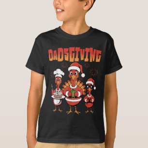 Thanksgiving Turkey Squad Dancing Dad Mom Kid Happ T-Shirt