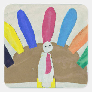 Thanksgiving Turkey Square Sticker