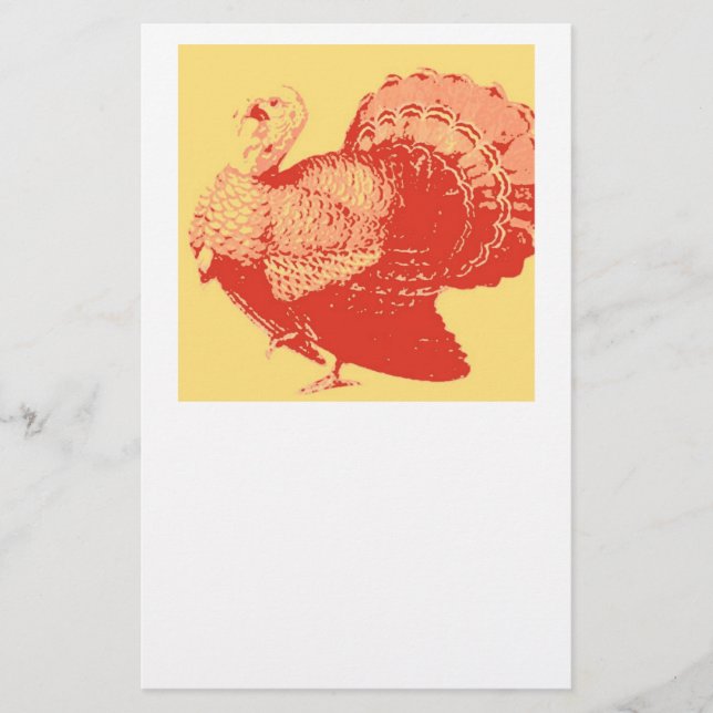 Thanksgiving Turkey Stationery (Front)