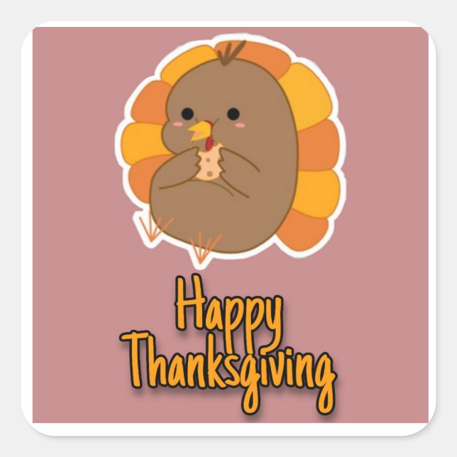 Thanksgiving turkey sticker (Front)