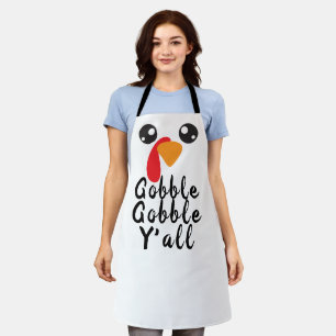 Thanksgiving Turkey Suggestive Gobble Gobble Y'all Apron