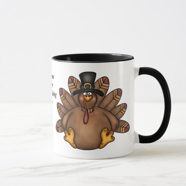 Thanksgiving Turkey Table mug (Right)
