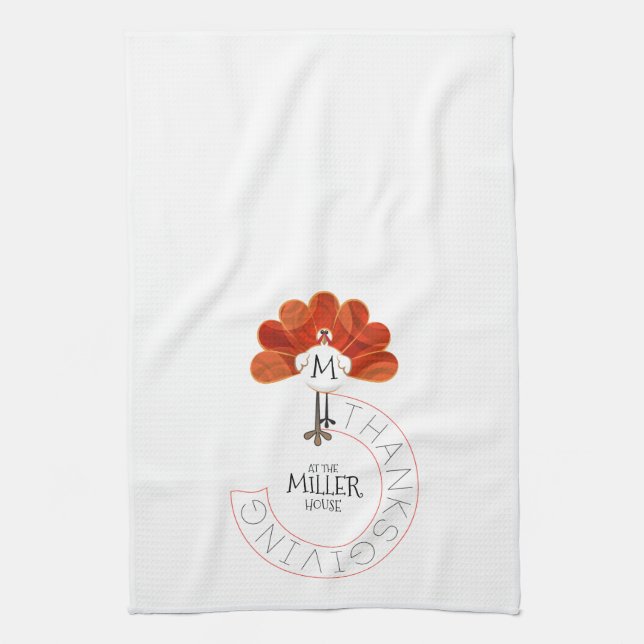 Thanksgiving Turkey Tea Towel (Vertical)