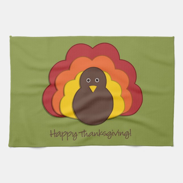 Thanksgiving turkey tea towel (Horizontal)