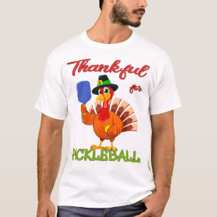 Thanksgiving Turkey - Thankful for Pickleball T-Shirt
