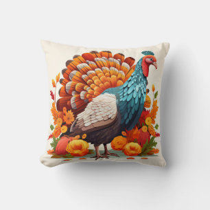 Thanksgiving Turkey Throw Pillow
