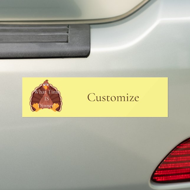 Thanksgiving Turkey Thunder_Cove   Bumper Sticker (On Car)