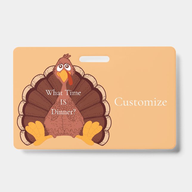 Thanksgiving Turkey Thunder_Cove   ID Badge (Front)
