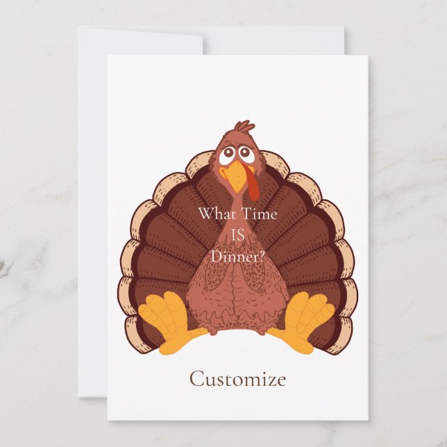 Thanksgiving Turkey Thunder_Cove   Invitation (Front)