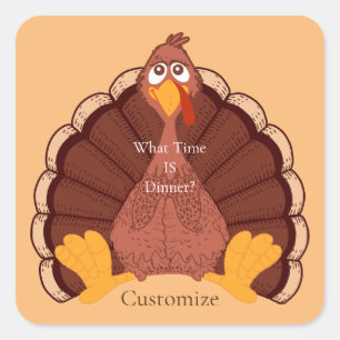 Thanksgiving Turkey Thunder_Cove   Square Sticker