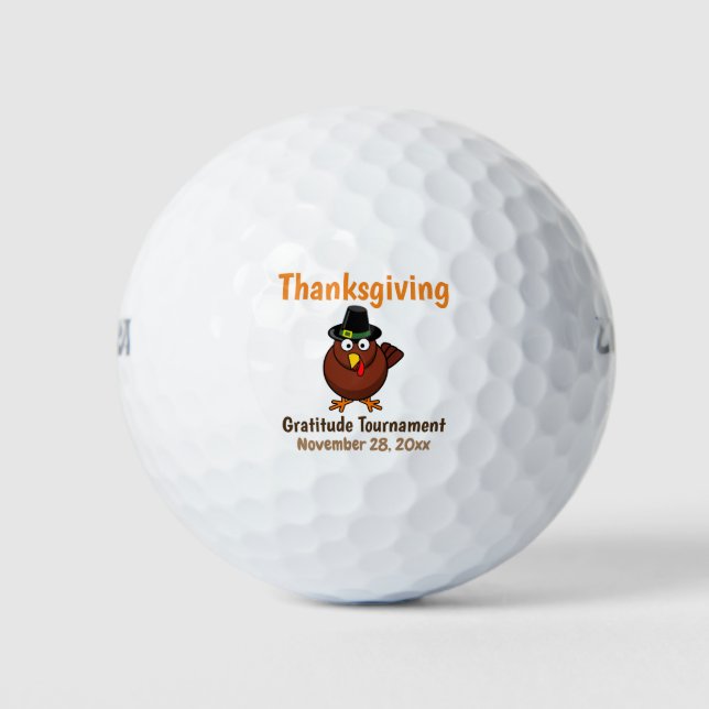 Thanksgiving Turkey Tournament Golf Balls (Front)