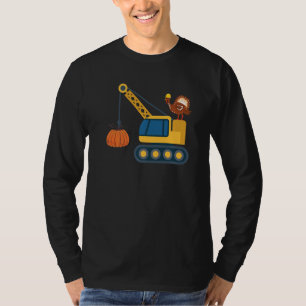Thanksgiving Turkey Tractor Construction Vehicle T T-Shirt