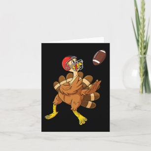 Thanksgiving Turkey Wide Receiver Football Boys Ki Card