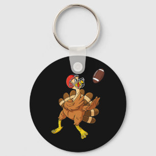 Thanksgiving Turkey Wide Receiver Football Boys Ki Key Ring