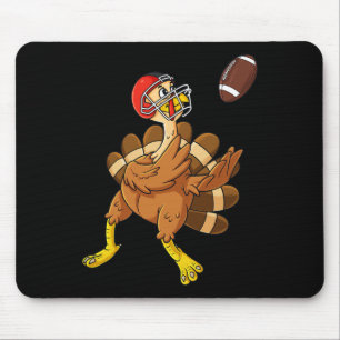 Thanksgiving Turkey Wide Receiver Football Boys Ki Mouse Mat