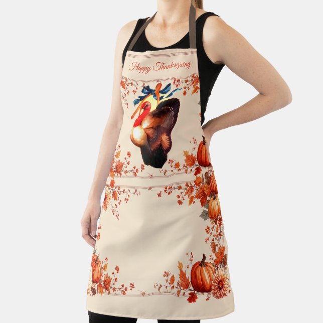 Thanksgiving Turkey Wishes Apron (Insitu)
