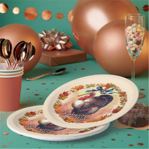 Thanksgiving Turkey Wishes Paper Plate