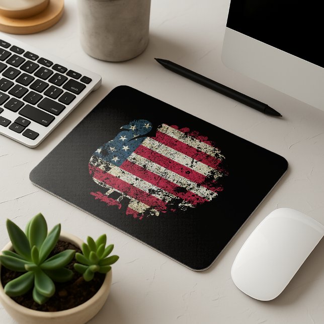 Thanksgiving Turkey With American Flag Mouse Mat (Creator Uploaded)
